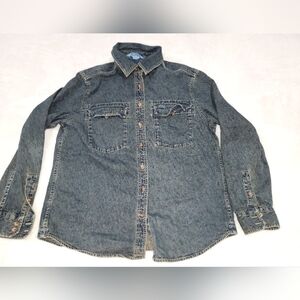 Duluth Trading Co Blue Casual Button Down Shirt